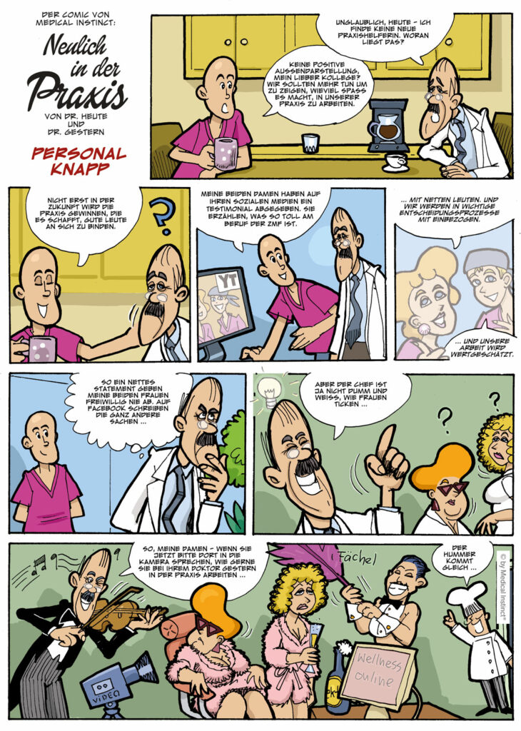 Dental-Comic Personalknapp